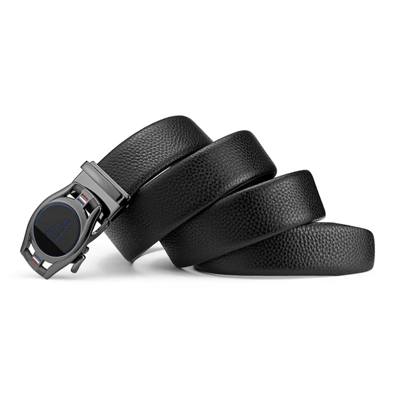 JAGUAR Cow Leather Leather Belts Men's Black Width 3.55cm-11