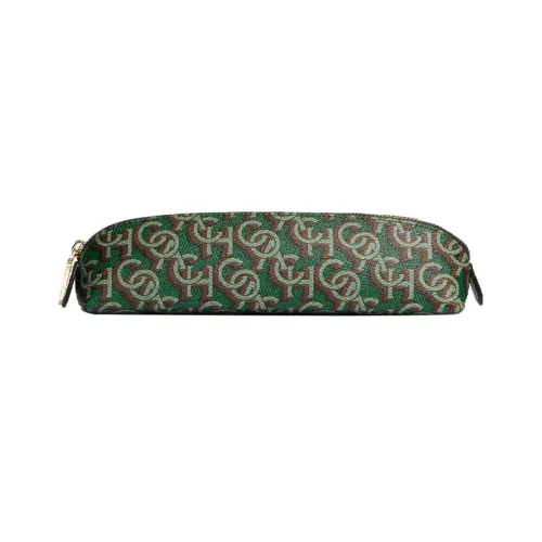 COACH Pencil Case Storage Bags Green