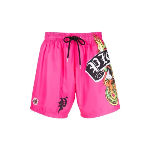 PHILIPP PLEIN Casual Shorts Men Pink