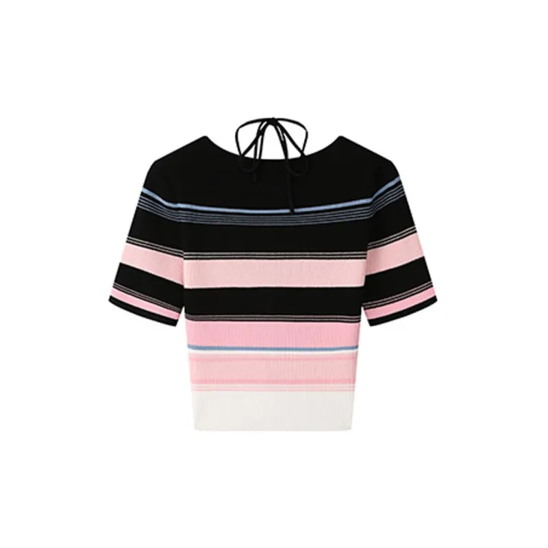 MacyMccoy Crop Tops Women's Multicolor Stripes-1