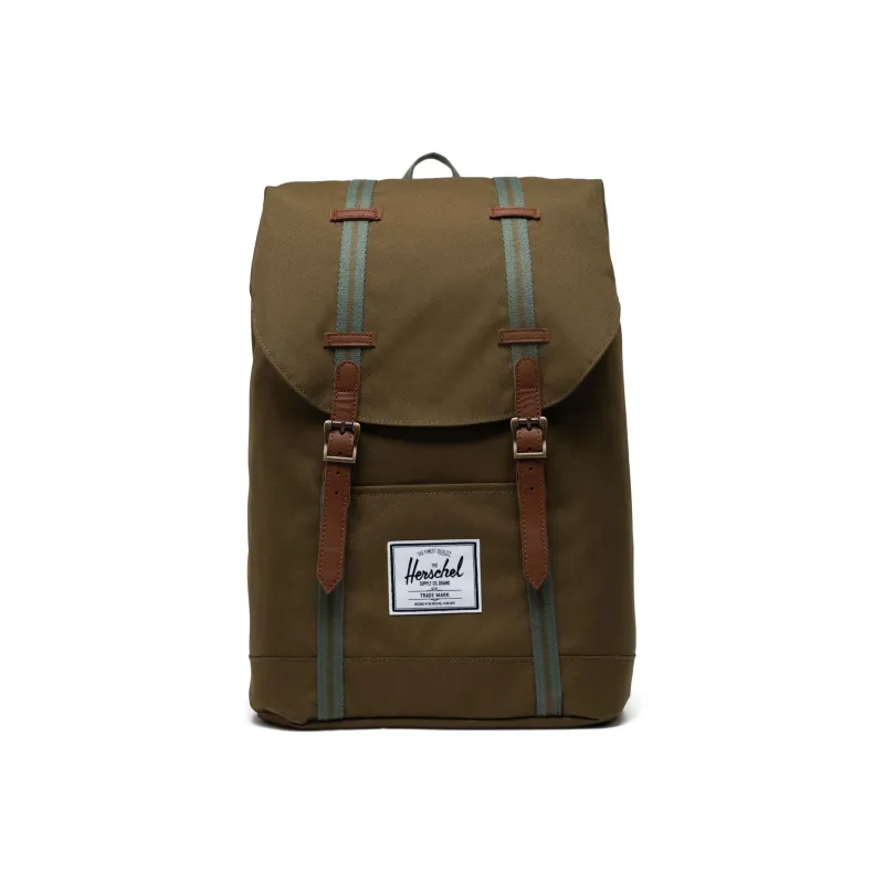 Herschel Polyester Backpack Large Size Unisex Army Green Olive-2