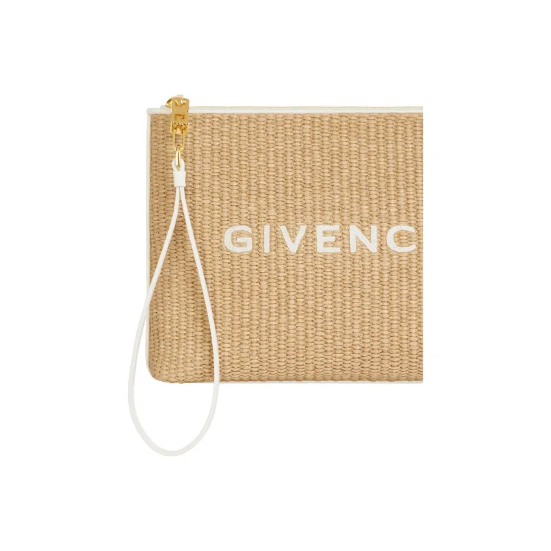 Givenchy Polyamide Clutch Wallet Large Size Women's Natural-3