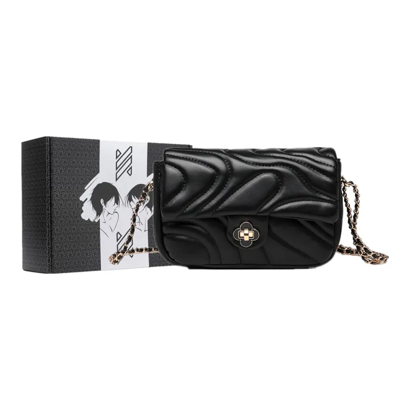 NOMK PU Chain Bag, Shoulder Bag, Crossbody Bag Women's Beige/Pink/Black-21