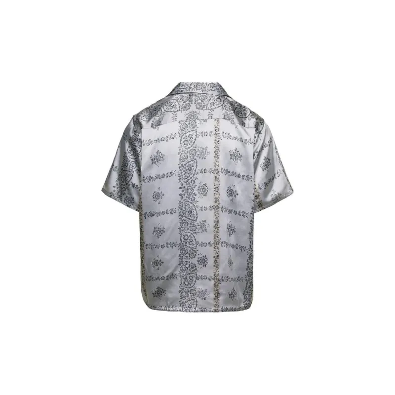 Needles Cupra Sateen Flower Short Sleeve Classic Shirt-1
