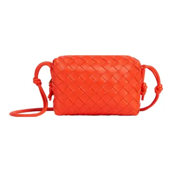 Bottega Veneta LOOP Sheepskin Crossbody Bag Shoulder Bag Women's Orange