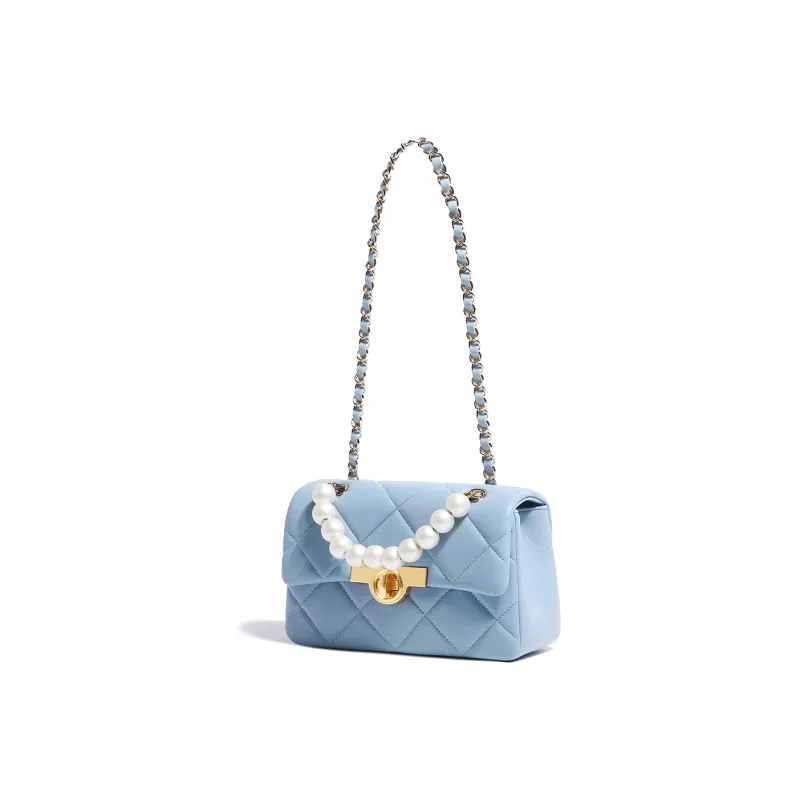 Miss Kung Sheepskin Shoulder Bag Crossbody Bag Regular Women's Light Blue-1