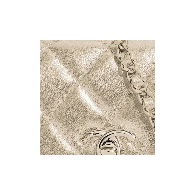 CHANEL Trendy CcWOC Metal Sheepskin Chain Bag, Shoulder Bag, Crossbody Bag Women's Gold-2