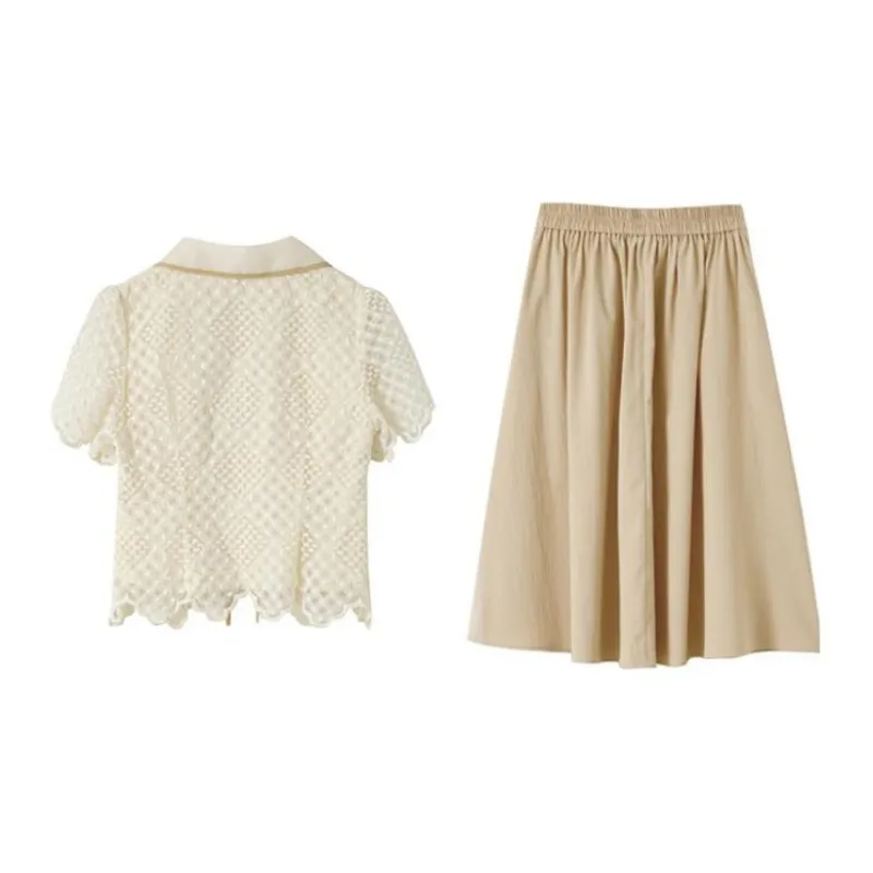 OUNIXUE Shirt Matching Set Women's-1