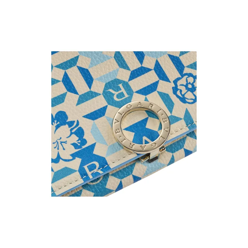 BVLGARI Calfskin Wallet Women's Light Blue-3