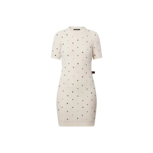 LOUIS VUITTON Short-Sleeved Dresses Women's Off White