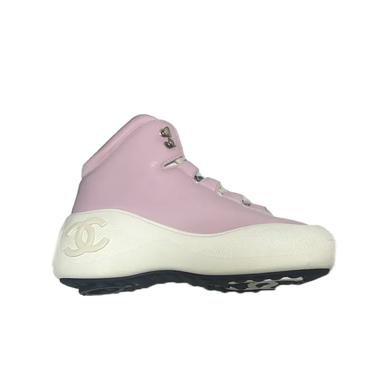 CHANEL Cushioning Wear-Resistant High-Top Casual Shoes Women's Pink-1