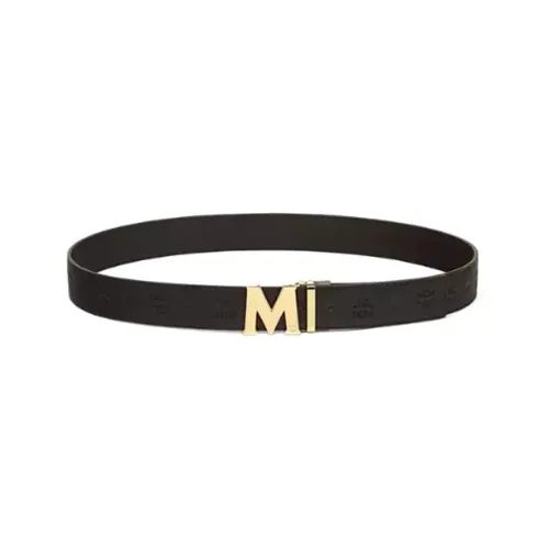 MCM Leather Belts Men Black