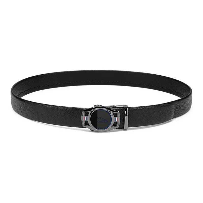 JAGUAR Cow Leather Leather Belts Men's Black Width 3.55cm-9