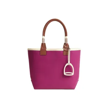 HERMES Steeple Canvas With Swift Calfskin Canvas Bag Handbags Regular Women's Purple Rose
