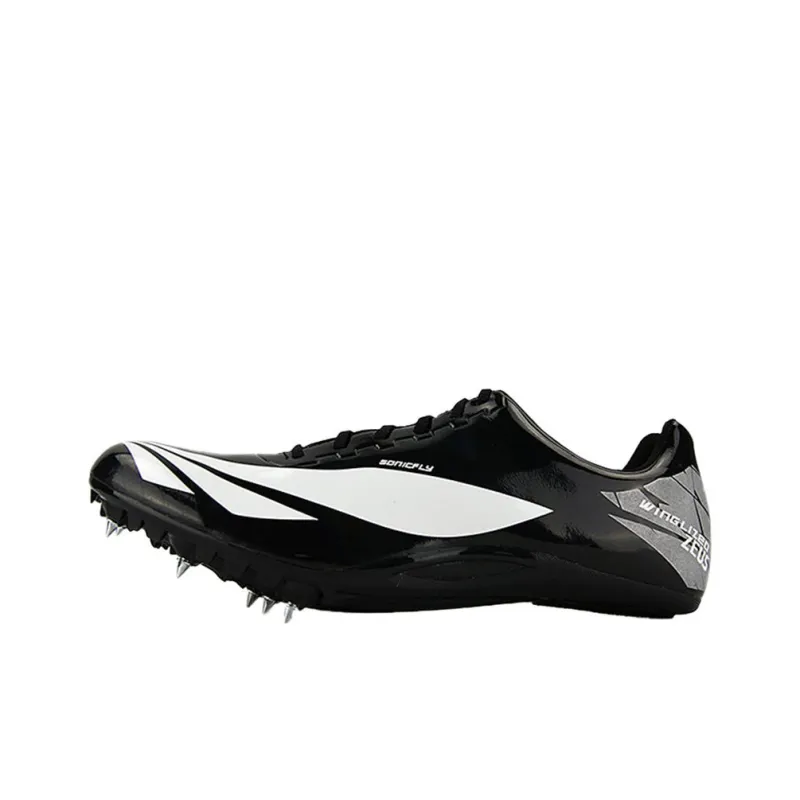 Winglized Anti Slip Wear Resistant Low Top Sprint Running Shoes Unisex Obsidian Black-0