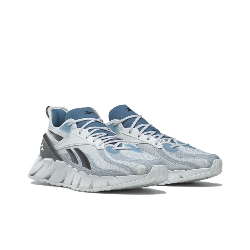 Reebok Zig Kinetica Anti-Slip Wear-Resistant Low-Top Running Shoes Unisex Gray White Blue-2