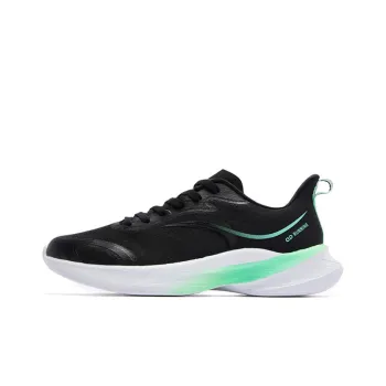 QIAODAN Slip Resistant, Abrasion Resistant, Lightweight Low Top Running Shoes Men's Black Green