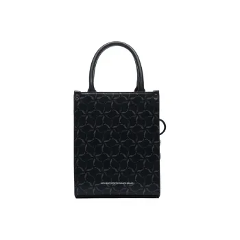 LI-NING 1990 Leather Sheet Music Bag Crossbody Handbag Women's Black