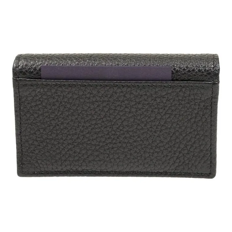 PRADA Cow Leather Wallets Card Holders Regular Unisex Black-2