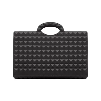 Valentino GARAVANI Rubber Tote Bag Shopping Bag Shoulder Bag Crossbody Bag Handbag Men's Black