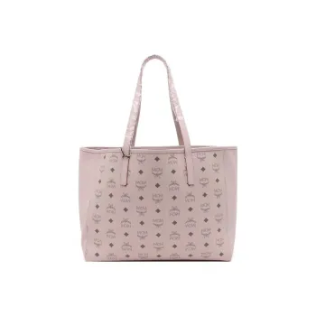 MCM Visetos Leather Tote Bag, Shopping Bag, Handbag, Shoulder Bag Medium Size Women's Pink