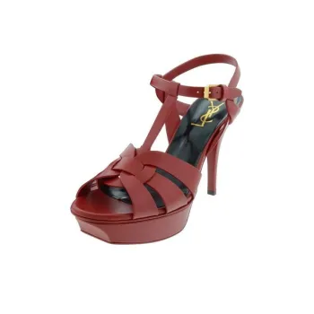 SAINT LAURENT Yves One Strap Sandals 14cm Women's Red