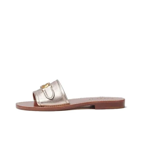 COACH Slide Slippers Women's Platinum Champagne Red