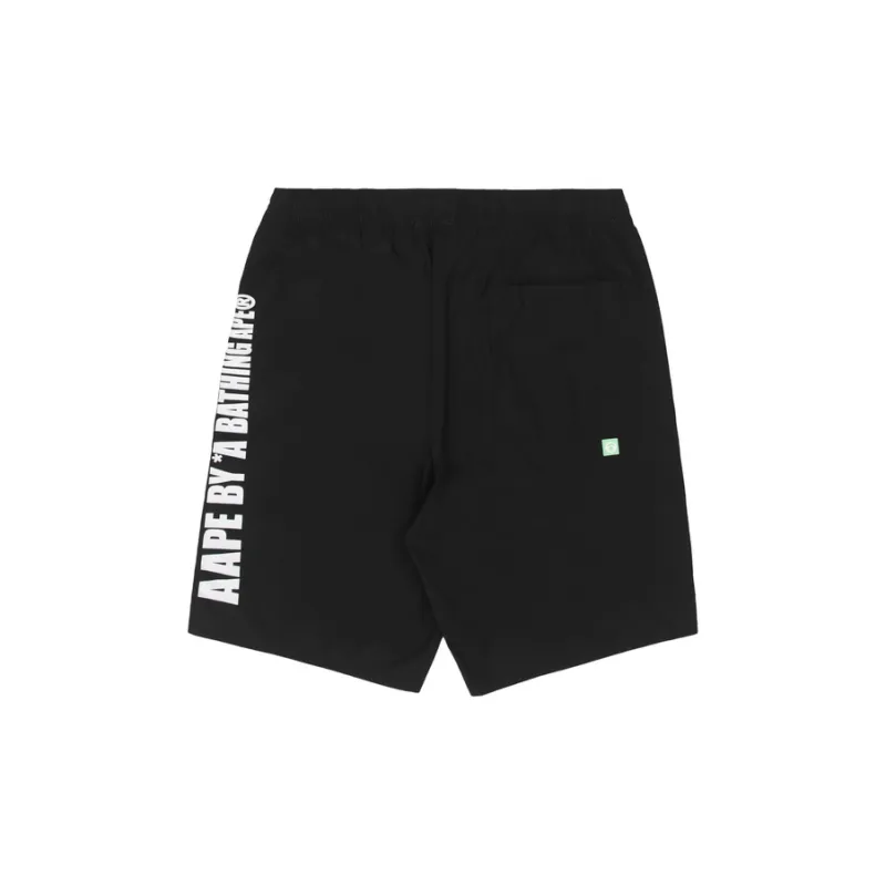 Aape Logo embroidered Cotton Track Shorts-1