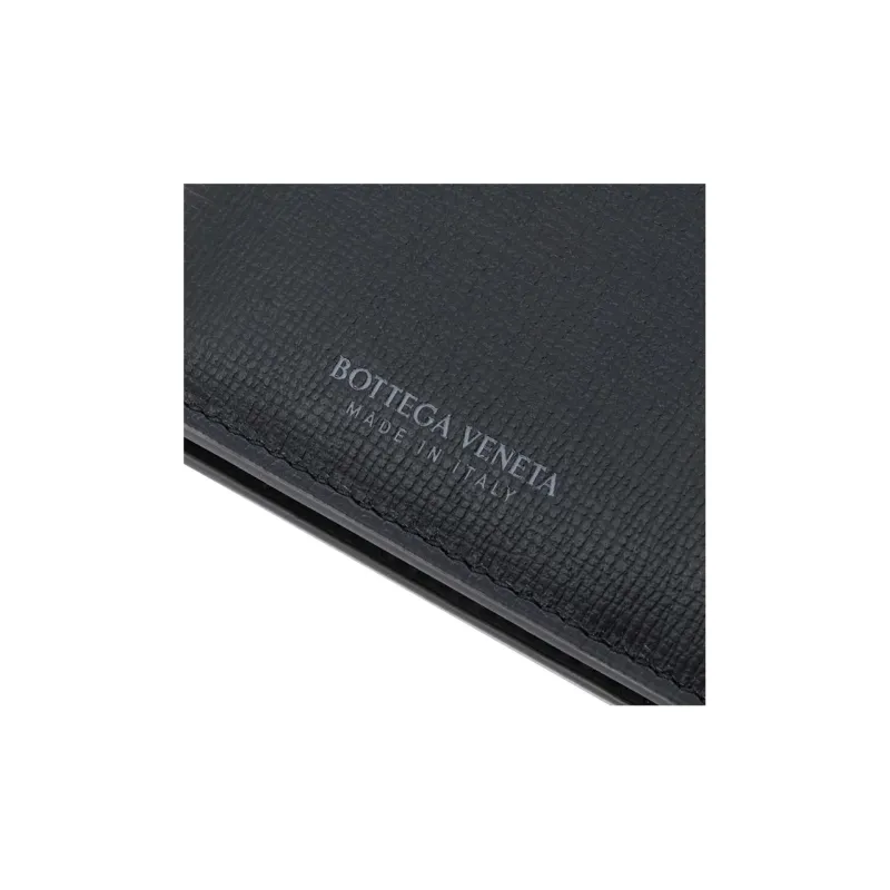 Bottega Veneta Men's Leather Half Wallet Black-3