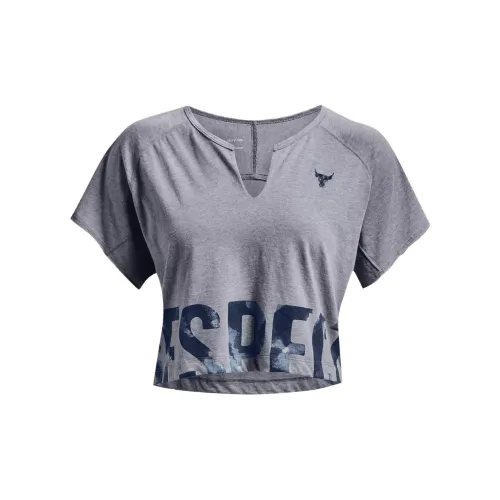 Under Armour Project T-Shirts Women's Steel Zelkova Light Gray