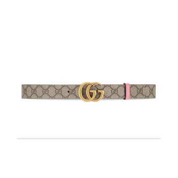 GUCCI Double Sided Attractive Smooth Buckle Leather Belts Unisex Ebony Width  3cm