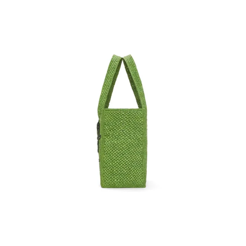 LOEWE Raffia Tote Bag Shopping Bag Shoulder Bag Crossbody Bag Handbag Medium Size Women's Green-3