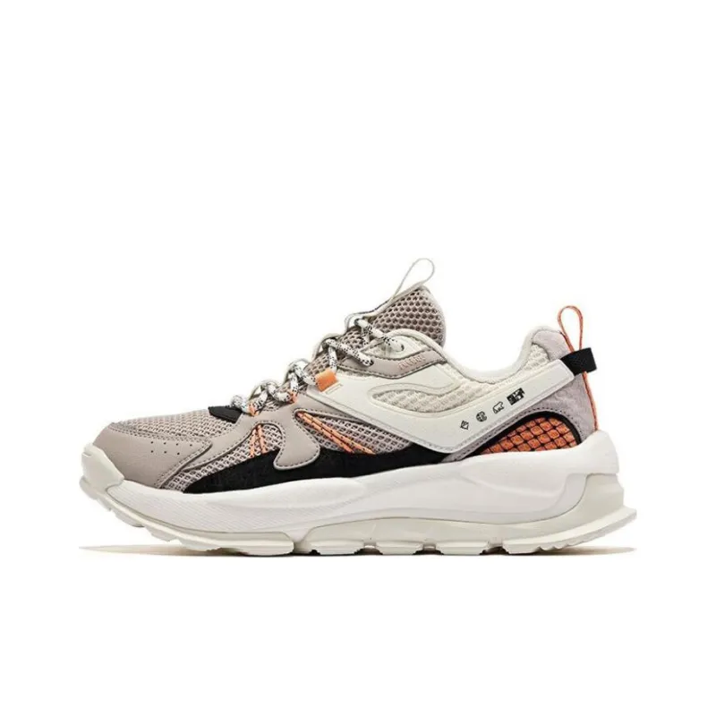 QIAODAN Non-slip Wear-resistant Shock Absorption Low-Top Sports Casual Shoes Men's Float Stone Color Dan Orange-0