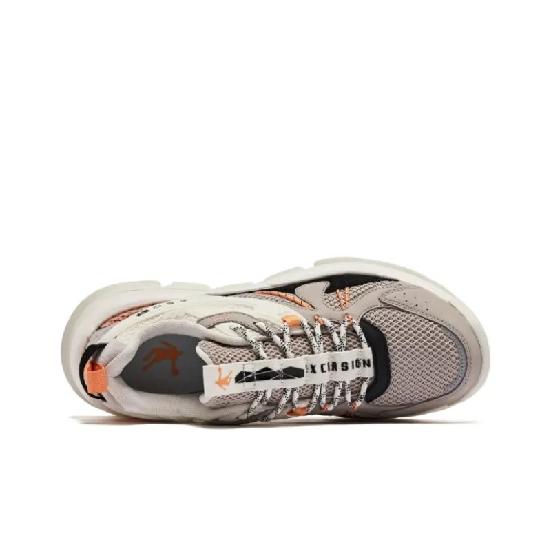 QIAODAN Non-slip Wear-resistant Shock Absorption Low-Top Sports Casual Shoes Men's Float Stone Color Dan Orange-2