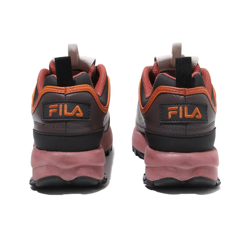 FILA Disruptor 2 Dying Anti Slip Wear Resistant Low Top Casual Shoes Unisex Gray Red Korean Style-2