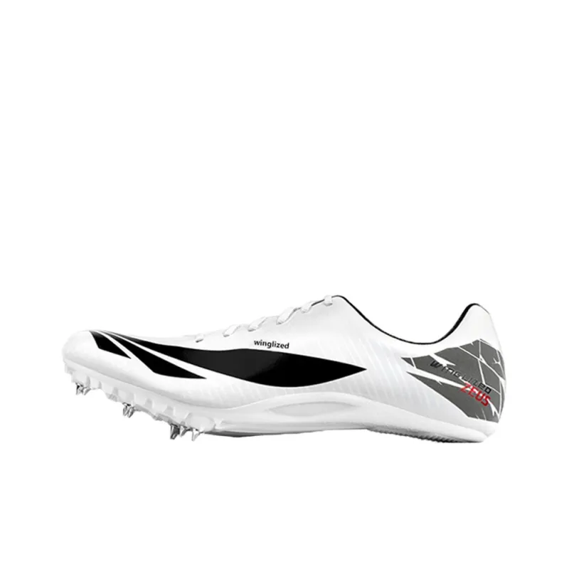 Winglized Anti Slip Wear Resistant Low Top PEBSX Hard Sole Sprint Running Shoes Unisex Magic White-0
