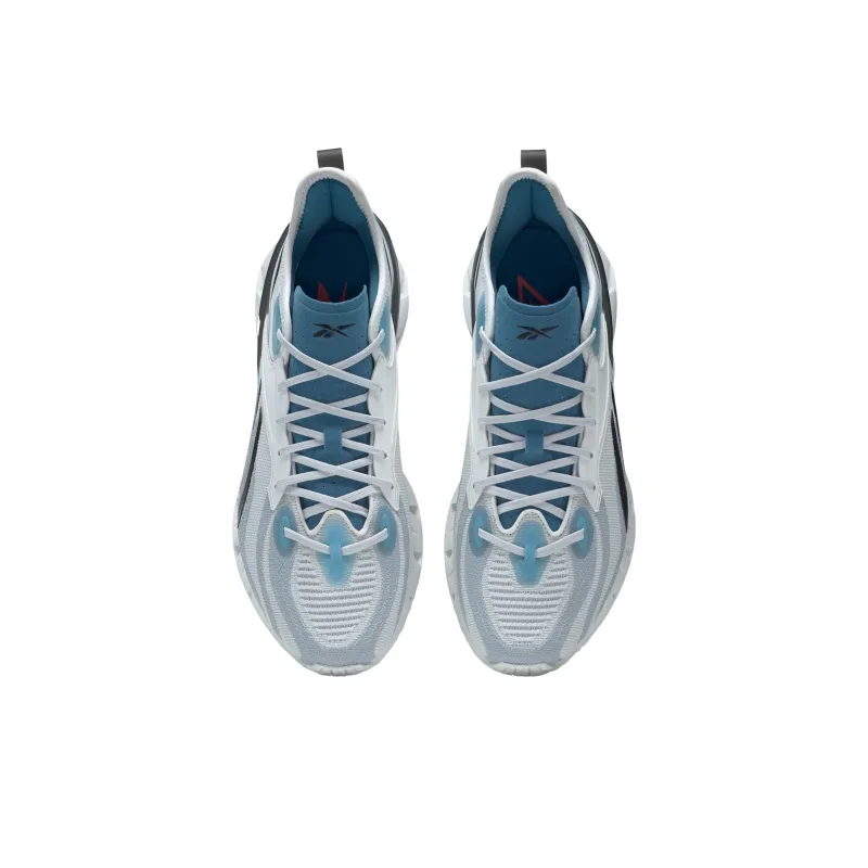 Reebok Zig Kinetica Anti-Slip Wear-Resistant Low-Top Running Shoes Unisex Gray White Blue-3