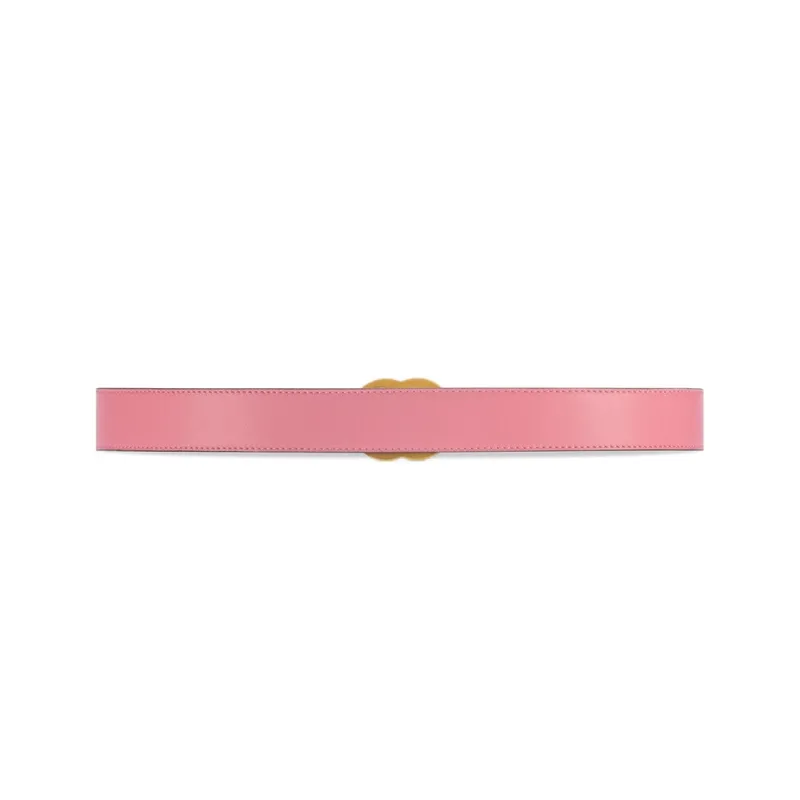 GUCCI Double Sided Attractive Smooth Buckle Leather Belts Unisex Ebony Width  3cm-3