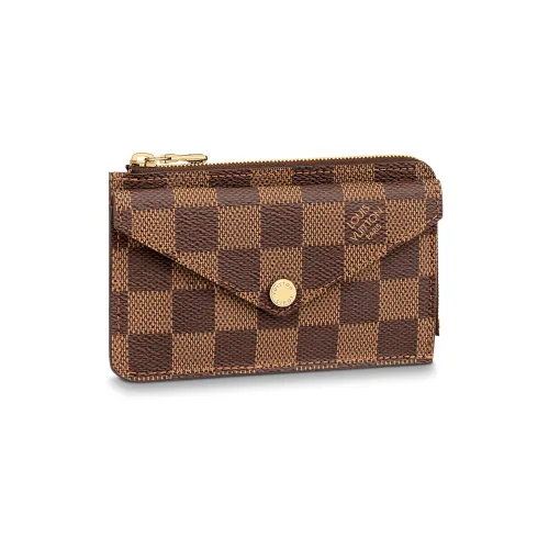 LOUIS VUITTON Card Holder Recto Reverso Damier Ebene Rose Ballerine