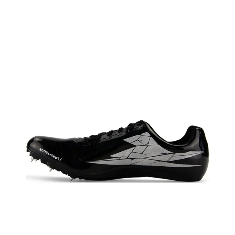 Winglized Anti Slip Wear Resistant Low Top Sprint Running Shoes Unisex Obsidian Black-1