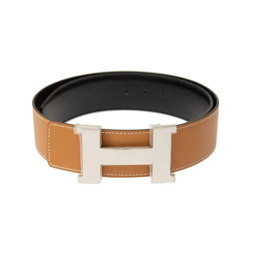 HERMES Leather Belts Men Brown