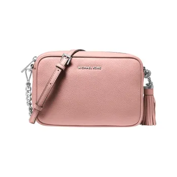 MICHAEL KORS Jet Set Leather Shoulder Bag Crossbody Bag Medium Size Women's Pink