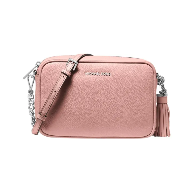 MICHAEL KORS Jet Set Leather Shoulder Bag Crossbody Bag Medium Size Women's Pink-0