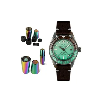 OUT OF ORDER Wrist Watch Automatic Mechanical Movement Leather Watch Bands Green Dial Unisex OOO.001 25.AE