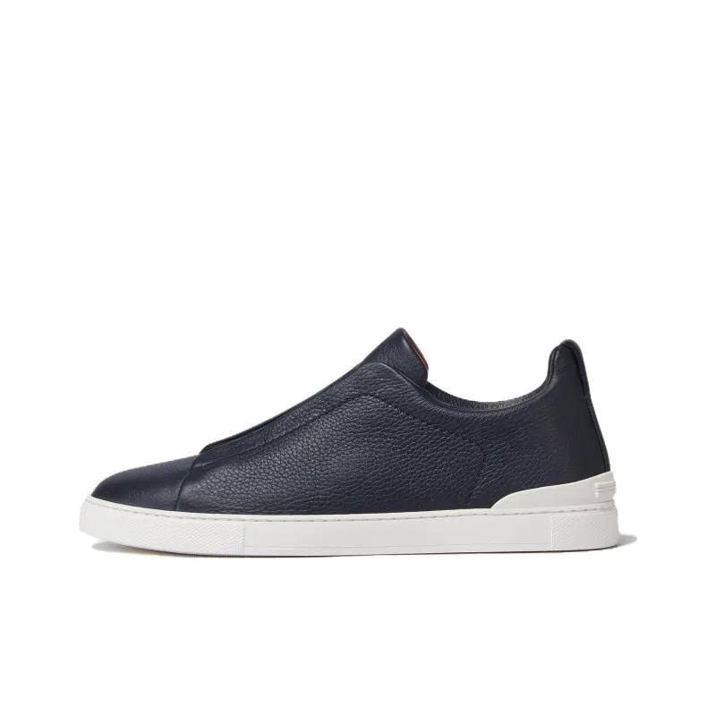 Zegna Deerskin Triple Stitch Navy Blue-0