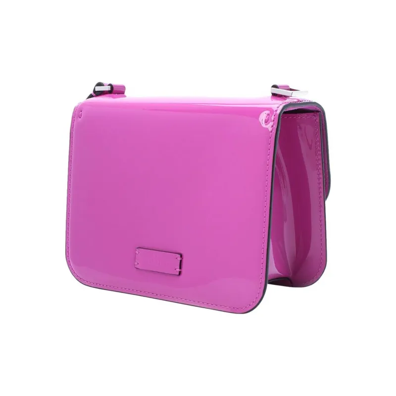 Valentino Rockstud Patent Leather Messenger Bag Crossbody Bag Shoulder Bag Women's Rose Pink-3