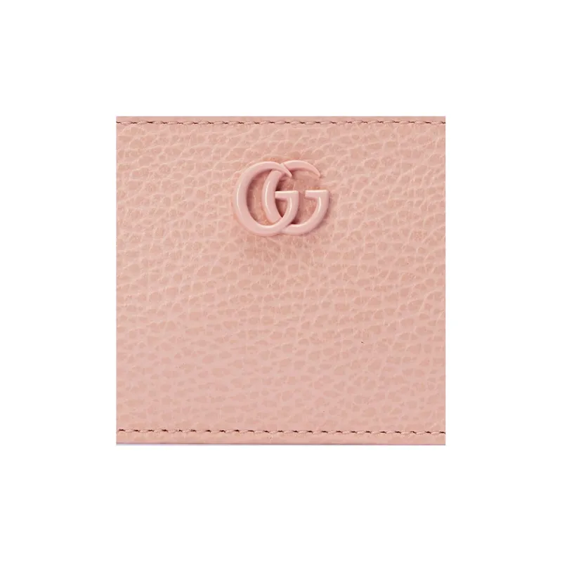 GUCCI Marmont Leather Card Holder Women's Light Pink-4