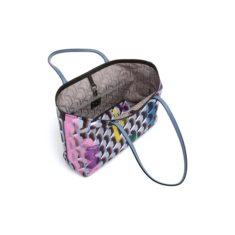ROSA.K All Over Print Tote Bag, Shopping Bag, Handbag, Shoulder Bag Tubas Women's Multicolor-58