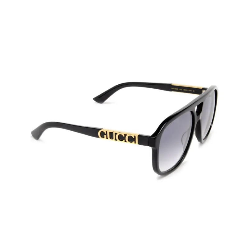 GUCCI Logo Pilot Sunglasses-2