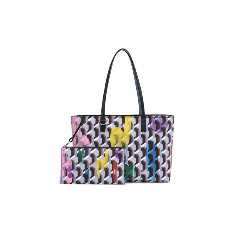 ROSA.K All Over Print Tote Bag, Shopping Bag, Handbag, Shoulder Bag Tubas Women's Multicolor-52